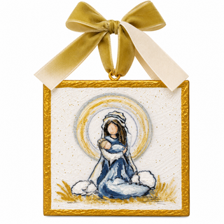 Nativity Canvas Ornament