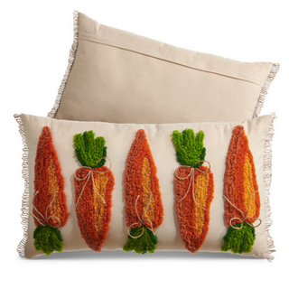 Loop and Knot Carrot Lumbar Pillow