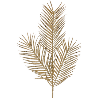 Gold Glitter Palm Leaf Spray