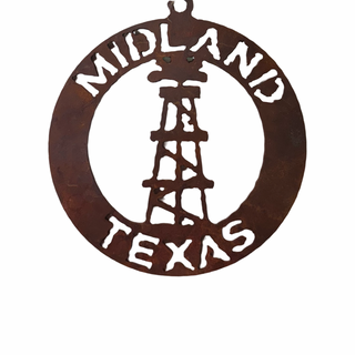 Rustic Midland Oil Derrick Ornament