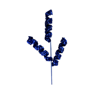Blue Sequin Corkscrew Curly Spray