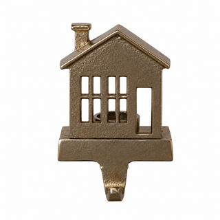 Gold Tealight House Shaped Stocking Holder