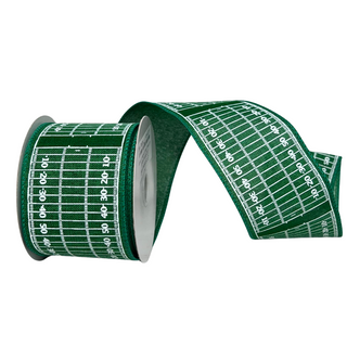 Football Field Linen Ribbon, 2.5" X 10YD
