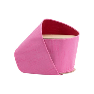 Hot Pink Double-fused Dupioni Ribbon, 4" X 10YD