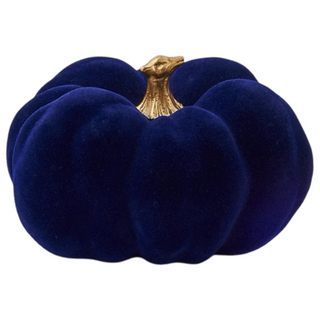 Blue Flocked Pumpkin