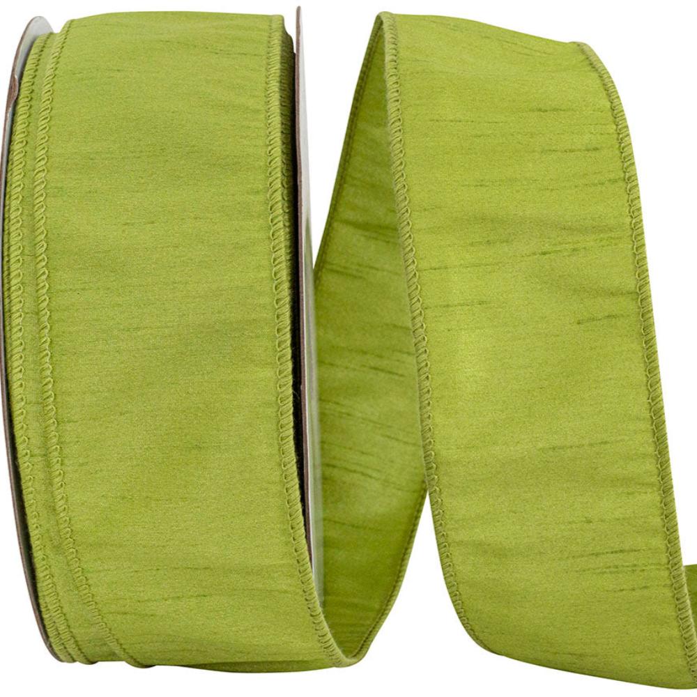 Green Grass Dupioni Supreme Ribbon, 2.5