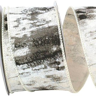 White Birch Trees Bark Forest Ribbon, 2.5" X 25YD