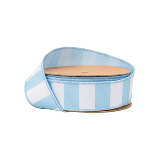 Light Blue and White Striped Ribbon, 1.5" x 10YD
