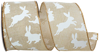 Linen Bunny Hop Ribbon, 2.5" X 10YD