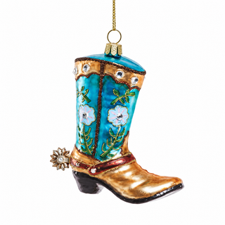 Fancy Floral Cowboy Boot Ornament