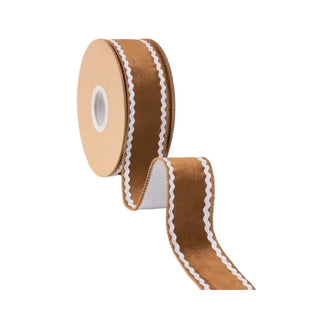 Gingerbread Ribbon with White Backing, 1.5"X 10Y