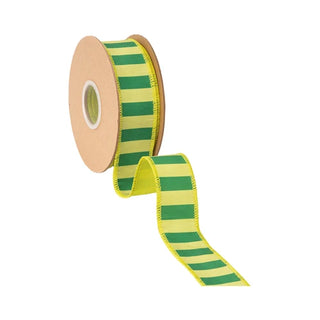Green/Lime Horizontal Stripe Ribbon, 1.5"X 10Y