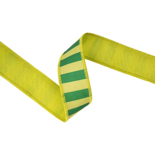 Green/Lime Horizontal Stripe Ribbon, 1.5"X 10Y