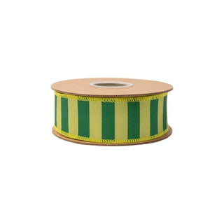 Green/Lime Horizontal Stripe Ribbon, 1.5"X 10Y