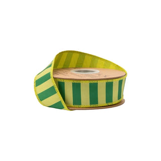 Green/Lime Horizontal Stripe Ribbon, 1.5"X 10Y