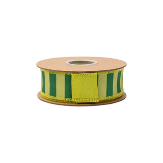 Green/Lime Horizontal Stripe Ribbon, 1.5"X 10Y