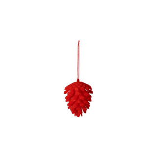 Flocked Pinecone Ornament