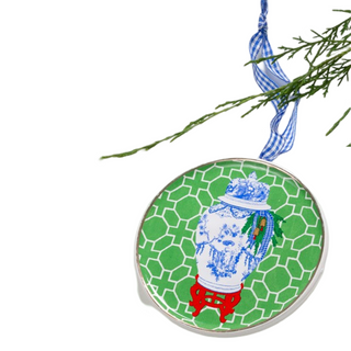 Ginger Jar Flat Ornament, Debi Vincent