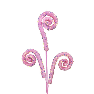 Pink Sequin Spiral Curly Spray