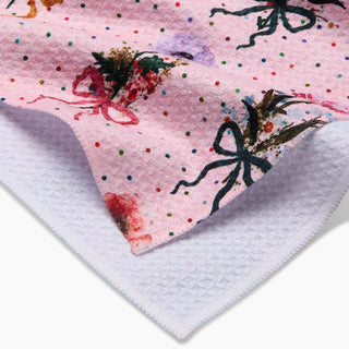Floral Bows and Dots Tea Towel