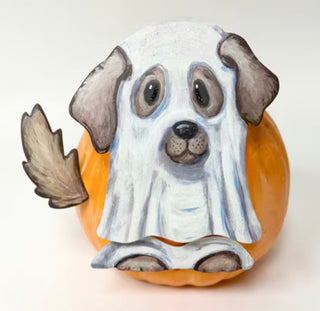 Sweet Ghost Puppy Pumpkin Parts, S/3