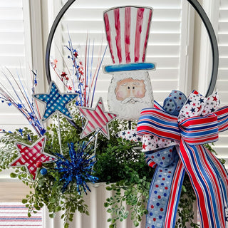 Watercolor Red, White & Blue Stars