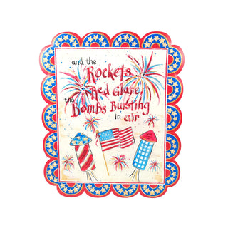 Rockets Red Glare Scalloped Sign