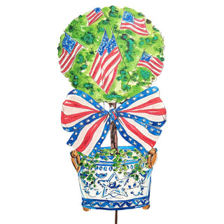 Beck’s Patriotic Flag Topiary in Pot