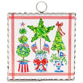 Mini Beck’s Patriotic Boxwoods in Pots Mini Gallery Art