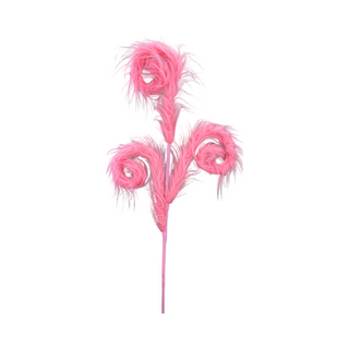 Pink Furry Spiral Curly Spray