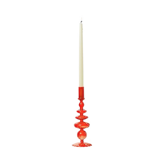 Hand-Blown Glass Candlestick