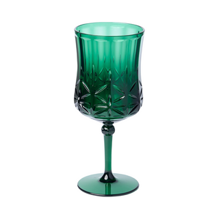 Traditional Stemmed Wine Glass, Green