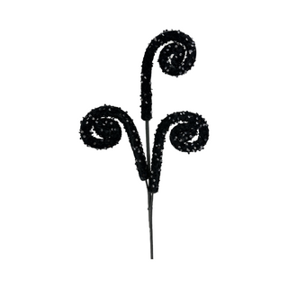 Black Sequin Curly Spray