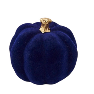 Blue Flocked Pumpkin