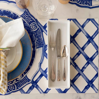 Blue Lattice Placemat Set