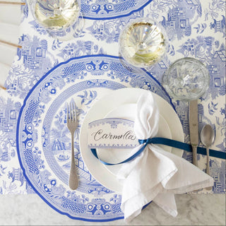 Die-cut Blue Willow Plate Placemat Set
