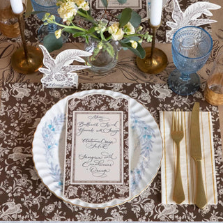 Brown Regal Peacock Placemat Set