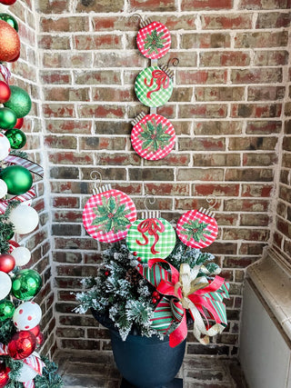 Gingham Ornament Topiary