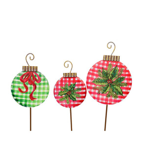 Gingham Topiary Ornament