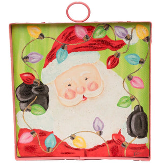 Kross Merry & Bright Santa & Bulbs Mini Gallery Art
