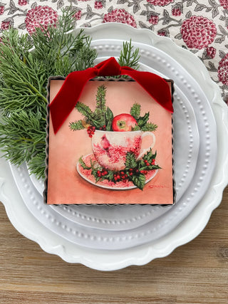 Cardinal Tea Cup Mini Gallery Art