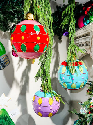 Merry & Bright Purple 3D Ornament