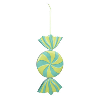 Turquoise & Green Peppermint Ornament