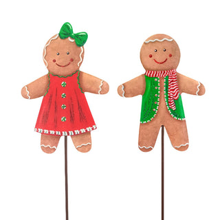 Snowy Gingerbread Boy & Girl