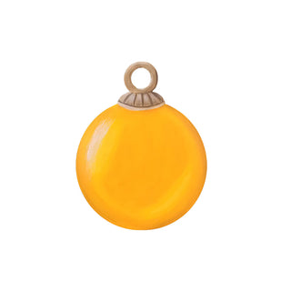 Round Tree Ornament Magnet, Yellow