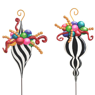Merry & Bright Finial Ornament Stake