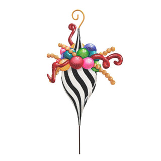 Merry & Bright Finial Ornament Stake