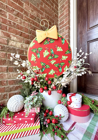 Holly & Mistletoe Ornament