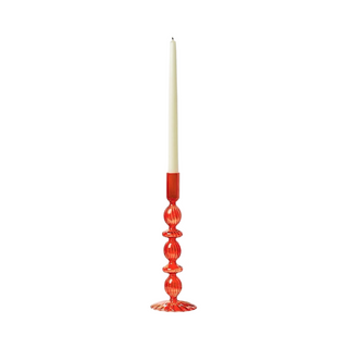 Hand-Blown Glass Candlestick
