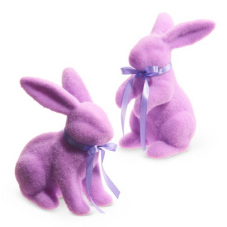 Pastel Purple Flocked Bunny